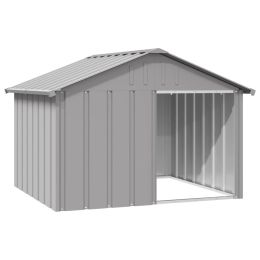 Dog House Gray 45.9"x40.6"x32.1" Galvanized Steel