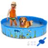 pet pool,Foldable Dog Pet Bath Pool Collapsible Dog Pet Pool Bathing Tub Kiddie Pool for Dogs Cats and Kids