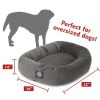 Suede Bagel Pet Bed For Dogs, Gray, Extra Large