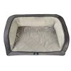 Gel Memory Foam Quilted Ortho Couch Dog Bed, Small, Grey