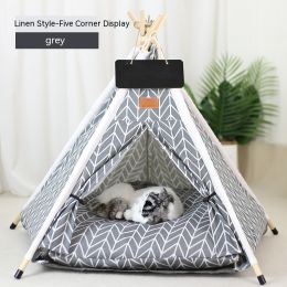 Pet Tent Cat House Removable And Washable Kennel Cat Villa Semi-enclosed Insulation Cat Nest Foldable Cat Tents (Option: Style G-S)