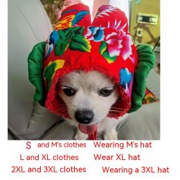 New Year Dress Dress Pet Dog Cat Clothes (Option: 294 Hat-M)