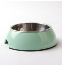 Stainless Steel Bowl Melamine Melamine Pet Tableware (Option: XL-BB Green)