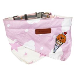 British Cute Pet Saliva Towel (Option: Pink-XL)