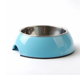 Stainless Steel Bowl Melamine Melamine Pet Tableware (Option: XL-BB Blue)