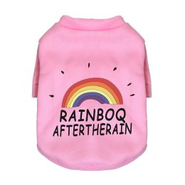 New Dog Pet Clothing Sweater Fleece-lined (Option: Rainbow Pink-XS)