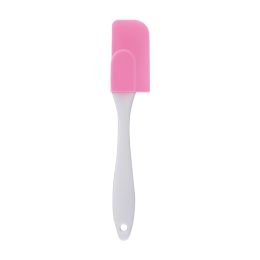 White Handle Silicone Cake Split Small Scraper (Color: pink)