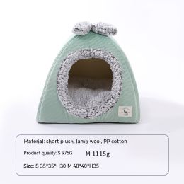 Self-heating Thermal Pet Bed Closed (Option: Bow Heater Nest Small Size)