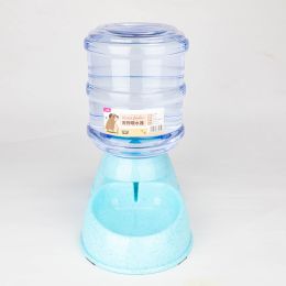 Automatic Pet Feeder Cat Drinker Water Feeding Dog Bowl Cat Bowl Food Storage Bucket Combination (Option: Blue-Feeder)