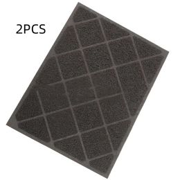 Minimalist PVC Cat Litter Mat For Pet Households (Option: Grey-40X60CM-2PCS)