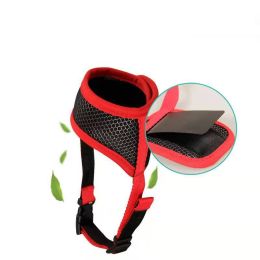 Pet Dog Mouth Cover Anti-biting Anti-barking And Eating Masks (Option: Red-XS)