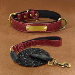 Dog Collar Engraved With Lettering To Prevent Loss Of Neck Collar (Option: Red suit-M)