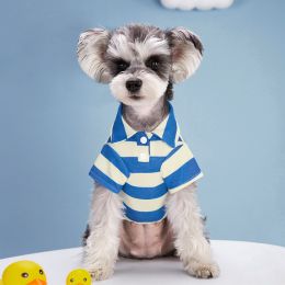 Dog Striped Two Legs Pet Clothes (Option: Blue-XS)