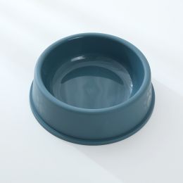 Pet Bowl Plastic Frosted Footprints Dog Cat Feeding Water Bowl Cat Bowl (Option: Small Size-Blue)