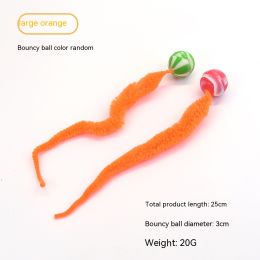 Pet Cat Elastic Ball Interactive Toy (Option: Orange-Large-1PCS)