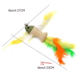 Cat Teaser Feather Replacement Head Pet Cat Toy (Option: Canvas Fish)