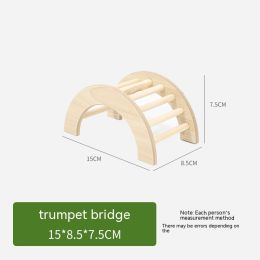 Hamster Landscaping Fence Ladder Arch Bridge Toy Decoration (Option: Small Size Bridge)