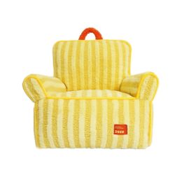 Striped Pet Bed Warm Cat Bed Four Seasons Universal Removable And Washable (Color: Yellow)