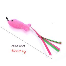 Cat Teaser Feather Replacement Head Pet Cat Toy (Option: Rose Red Fish)