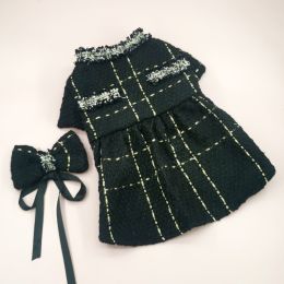 Cat Accessories Classic Style Matching Hat Coat Skirt (Option: Black Bow Tie-XS)