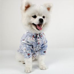 Puppy Printed Shirt Dog Clothes (Option: Blue-XS)