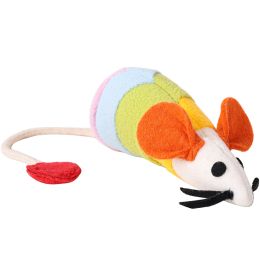 Rainbow Mouse Pet Tease Cat Plush Bite Resistant Toy (Option: Multicolor)