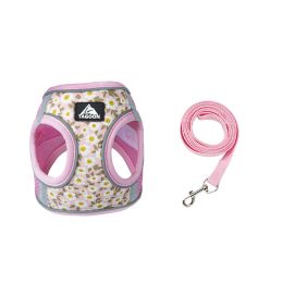 Retractable Reflective Wear-resistant Hand Holding Rope Dog Strap (Option: Pink-XS)