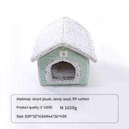 Self-heating Thermal Pet Bed Closed (Option: House Heater Nest Large)