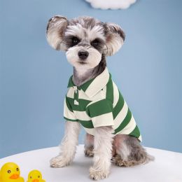 Dog Striped Two Legs Pet Clothes (Option: Green-XS)