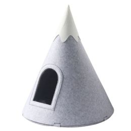 Felt Snow Mountain Tent Semi-enclosed Pet Bed (Option: Default)