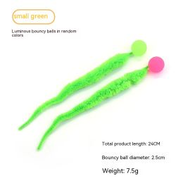 Pet Cat Elastic Ball Interactive Toy (Option: Luminous Green-Small-1PCS)