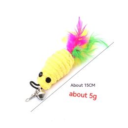 Cat Teaser Feather Replacement Head Pet Cat Toy (Option: Yellow Mouse)