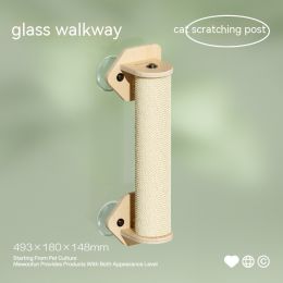 Cat Scratch Trees Non-covering Glass Wall Chamfer (Option: No Punching Required-Scratching Pole)