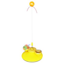 Pet Cat Self-Hi Cat Teaser Relieving Boredom Educational Toys (Color: Yellow)