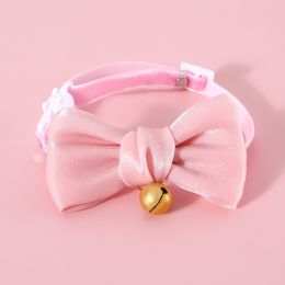 Pet Wool Cartoon Colored Bud Hat (Option: Pearl Powder Bow-Suitable For 5 To 15kg Pets)