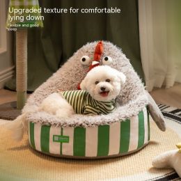 Sofa, Cats, Dogs, Pet Nests, Lazy Sofas, Winter Supplies (Option: Removable And Washable Design-Gray Chicken Style)