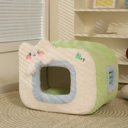 Pet Warm Closed Cat Nest (Option: Vigorous Cat Nest Lucky Value)