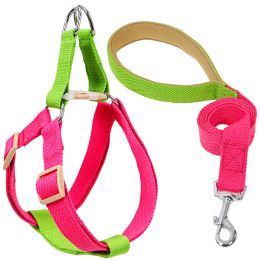 Color Pet Drawstring Leash Vest-style Dog Leash (Option: 2style-M)