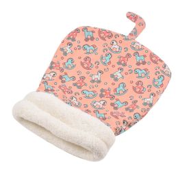 Lambswool Thickened Pocketable New Winter Linen Sleeping Bag Cat Nest (Option: Pink Deer-55x45cm)