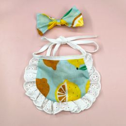 Cat Lace Suit Saliva Towel Princess Style Scarf Bib Decoration (Option: Blue Lemon Suit-Less Than Free Size)