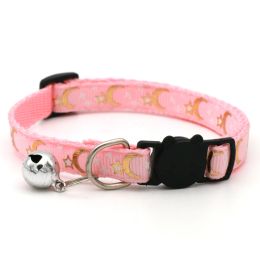 Pet Bronzing Moon XINGX Cat Dog Collar (Option: Pink-Adjustable 19to32cm)