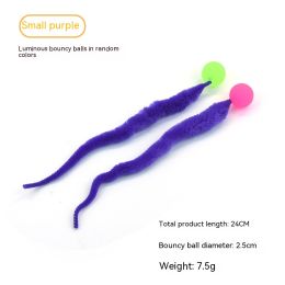 Pet Cat Elastic Ball Interactive Toy (Option: Luminous Purple-Small-1PCS)