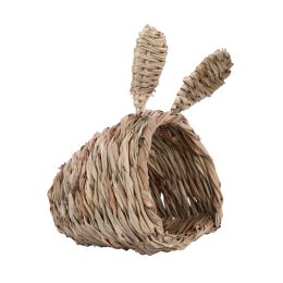 Pet Rabbit Handmade Straw Woven Tunnel (Option: 21cmx20cmx17)