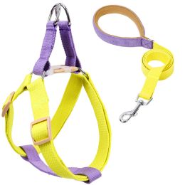 Color Pet Drawstring Leash Vest-style Dog Leash (Option: 4style-S)