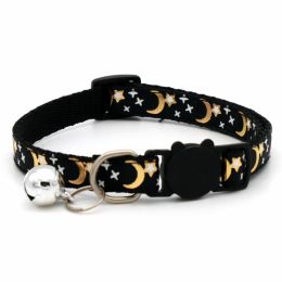 Pet Bronzing Moon XINGX Cat Dog Collar (Option: Black-Adjustable 19to32cm)