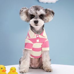 Dog Striped Two Legs Pet Clothes (Option: Pink-XS)