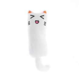 Molar Interactive Bite-resistant Cat Ringing Paper Mint Toy (Option: White Emoji Cat-11x5cm)