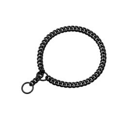 Pet Supplies Stainless Steel Drag Chain Double Ring (Option: Black-45cm)