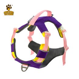 Dog Night Reflective Training Vest Chest Strap (Option: Grape Purple-M)