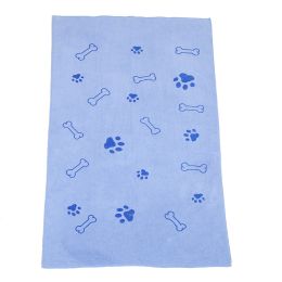 Absorbent Towel For Pet Thickened Dog Cat (Option: Blue-60 × 100cm)